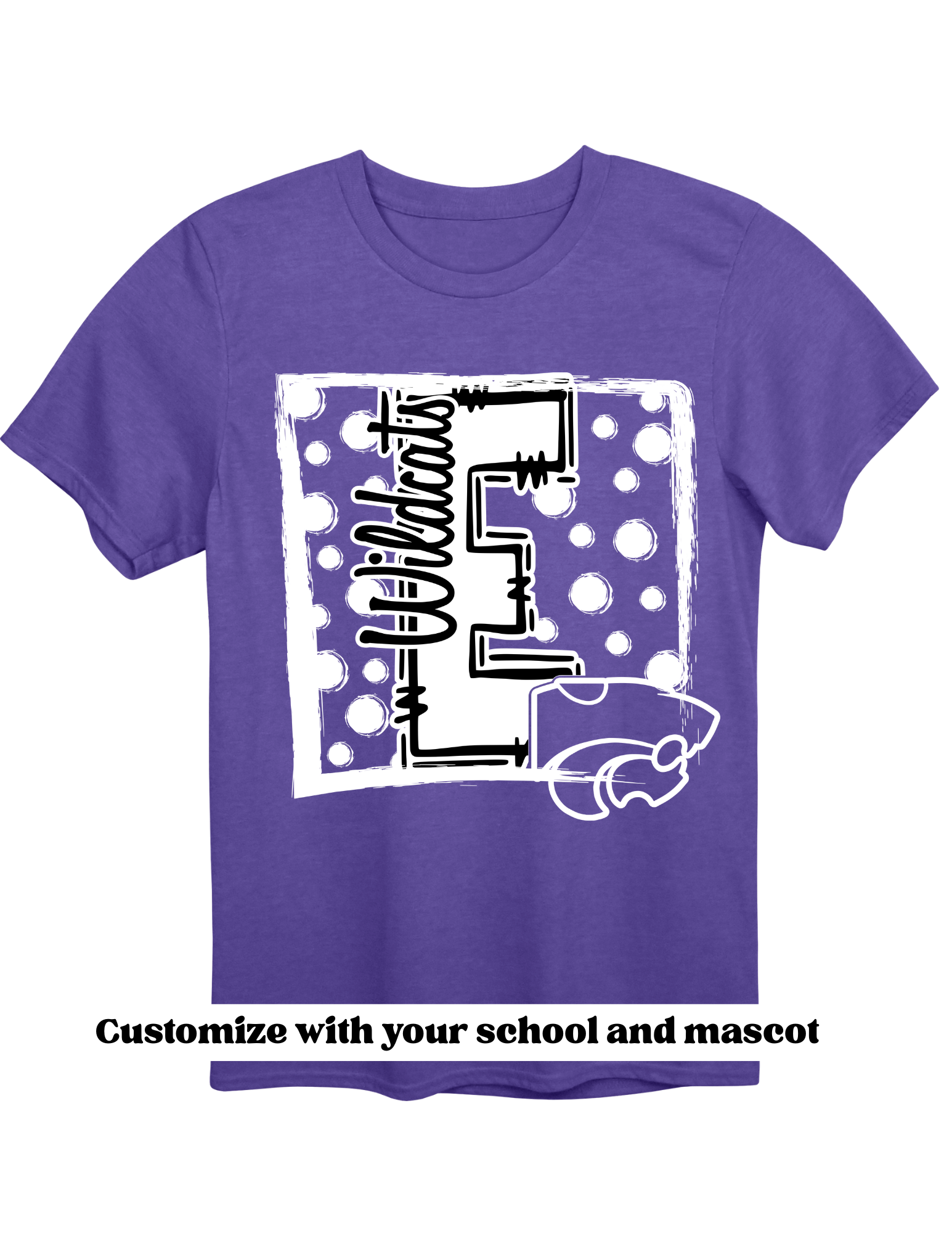 Polka Dot Custom Mascot School Spirit Shirt