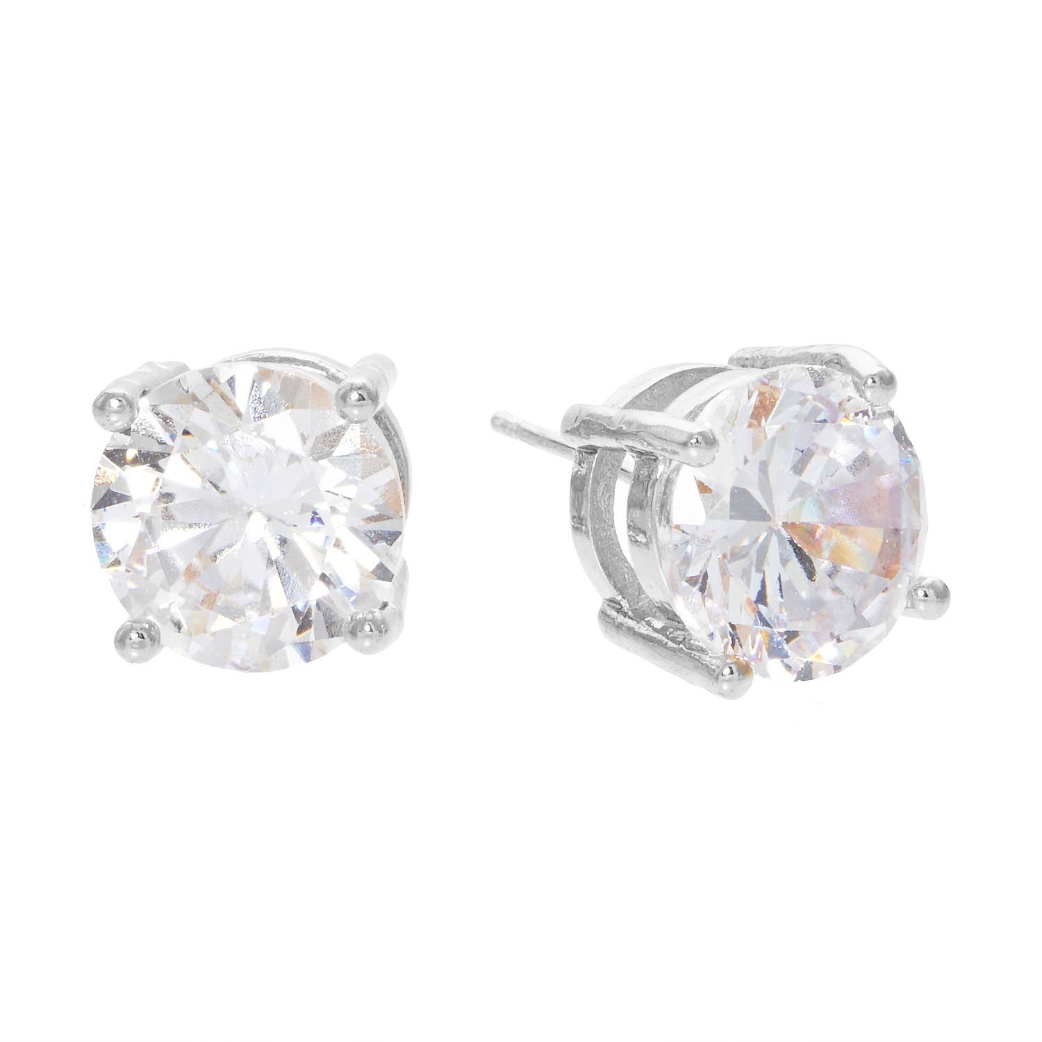 Xl Cz Gold Dipped Daily Post Earrings