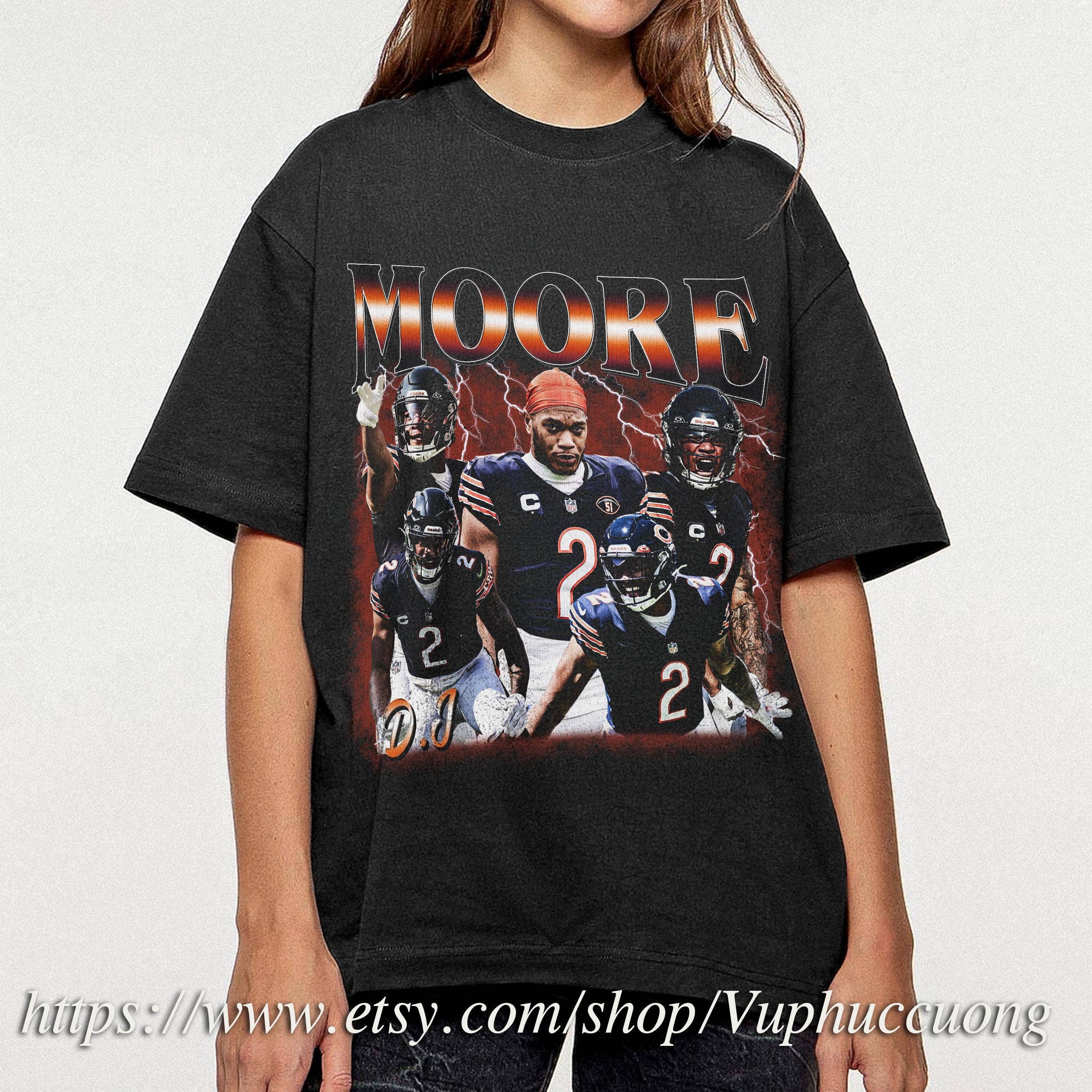 Vintage 90s Dj Moore Graphic Tee - Chicago Football Shirt
