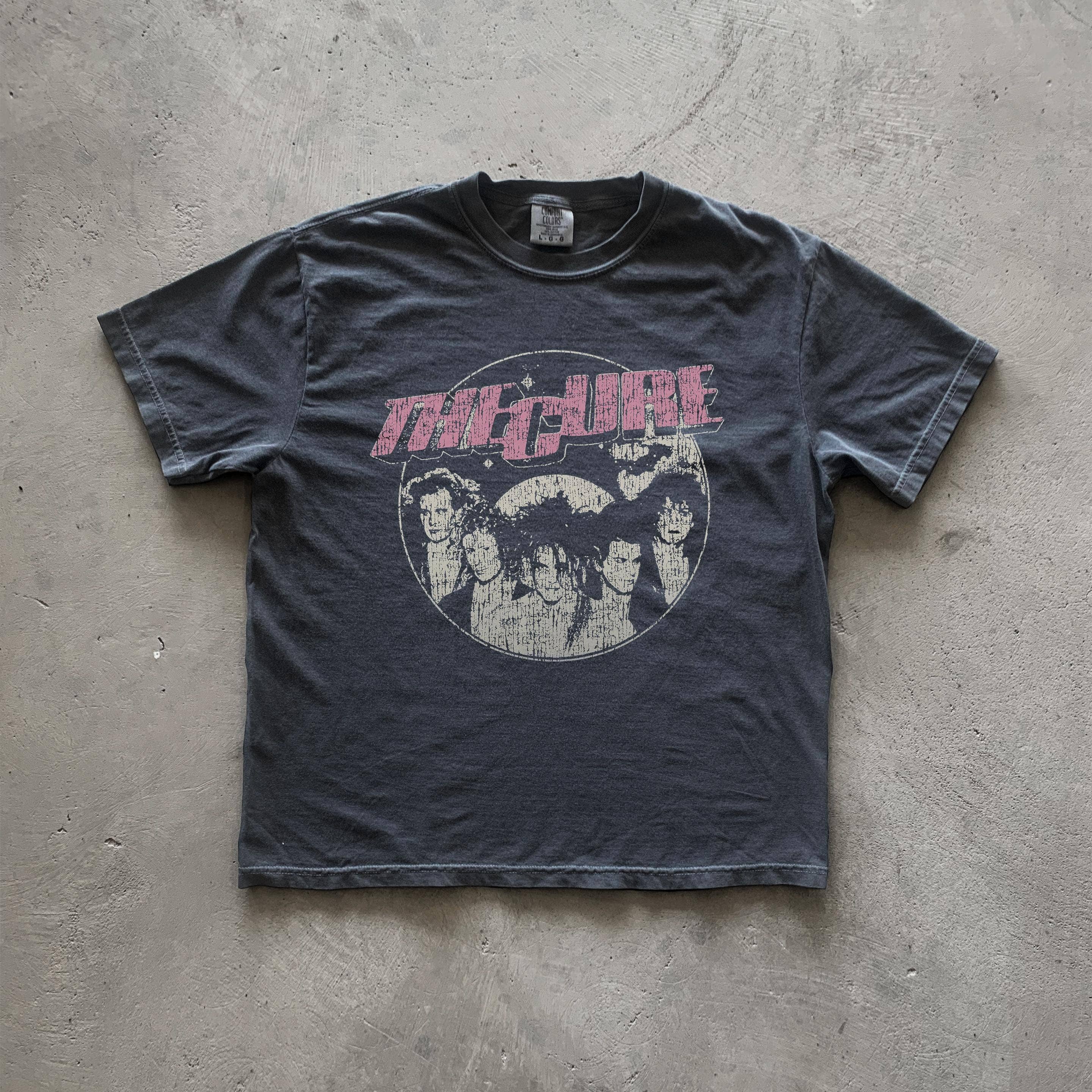 The Cure Band Logo Graphic Print Music Concert Tee Shirt