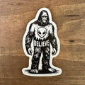 Bigfoot Believes in Aliens Sticker