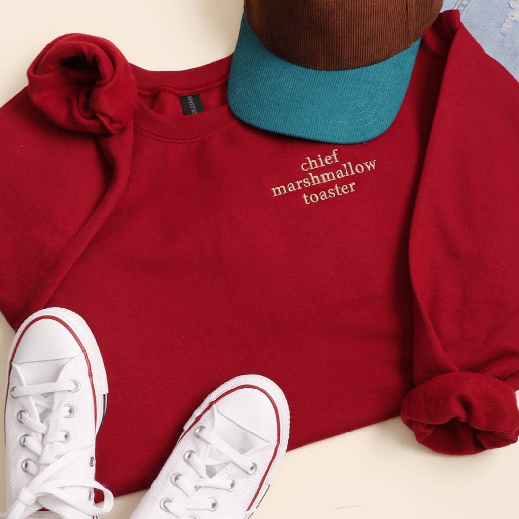 Chief Marshmallow Toaster Embroidered Heavyweight Sweatshirt