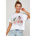 Funny Christmas Cocktails Vintage Graphic Crop Tee