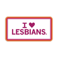 I Heart Lesbians Die-Cut Sticker Unisex