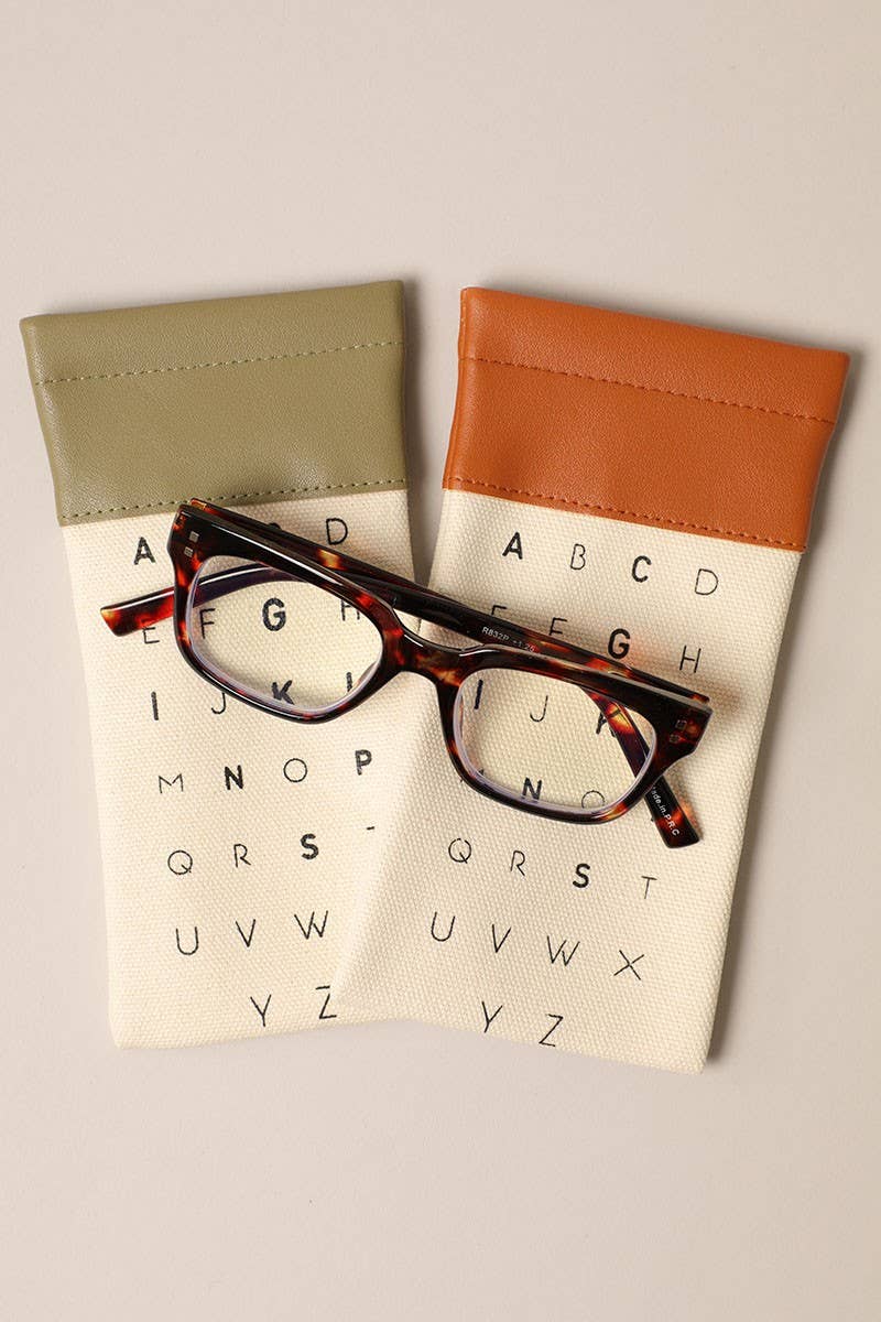 Alphabet Glasses Pouch Eyewear Sleeves