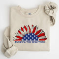 America the Beautiful, Sunflower, Red White Blue Sweatshirt