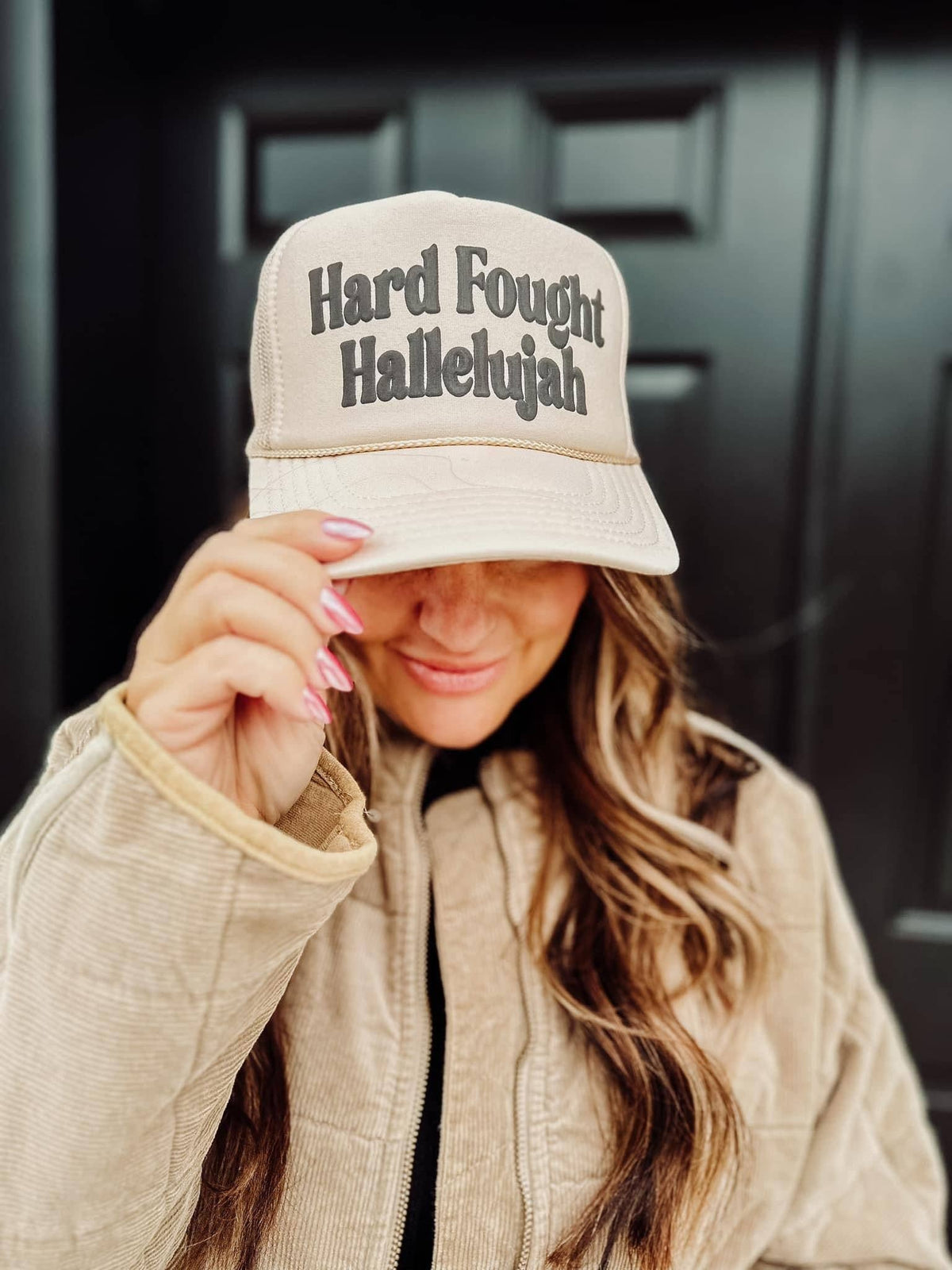 Hard Fought Hallelujah Trucker Hat Unisex