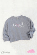 Loved John 3:16 Mid Cropped Graphic Sweatshirt