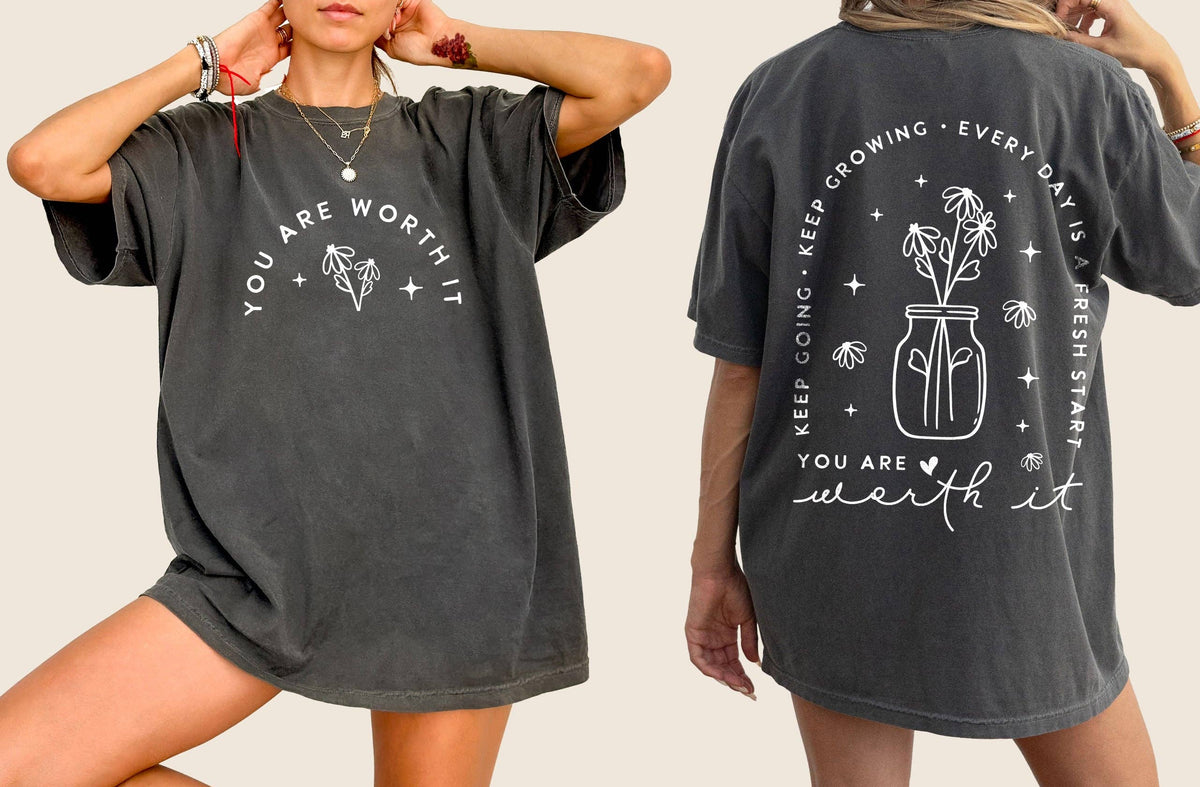 Positive Aesthetic Self Care & Mental Health Tshirt Unisex