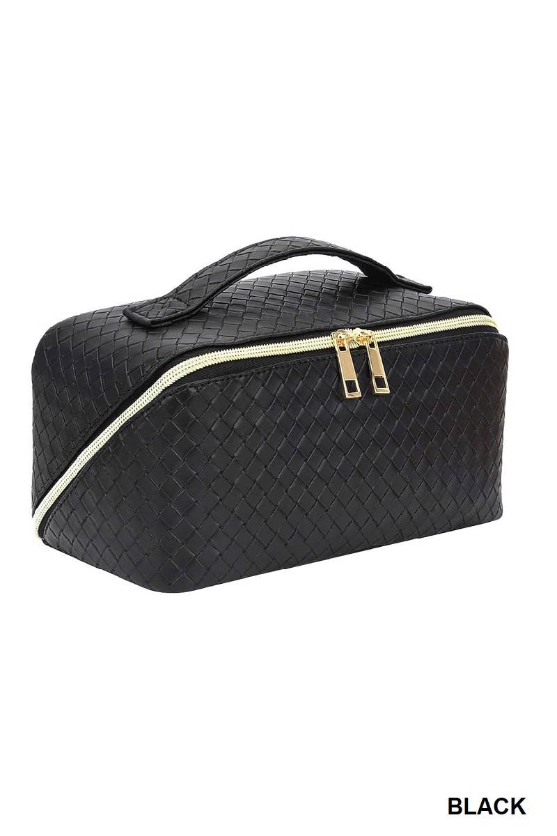 , 1016 Vegan Leather Cosmetic Travel Bag SI-26420