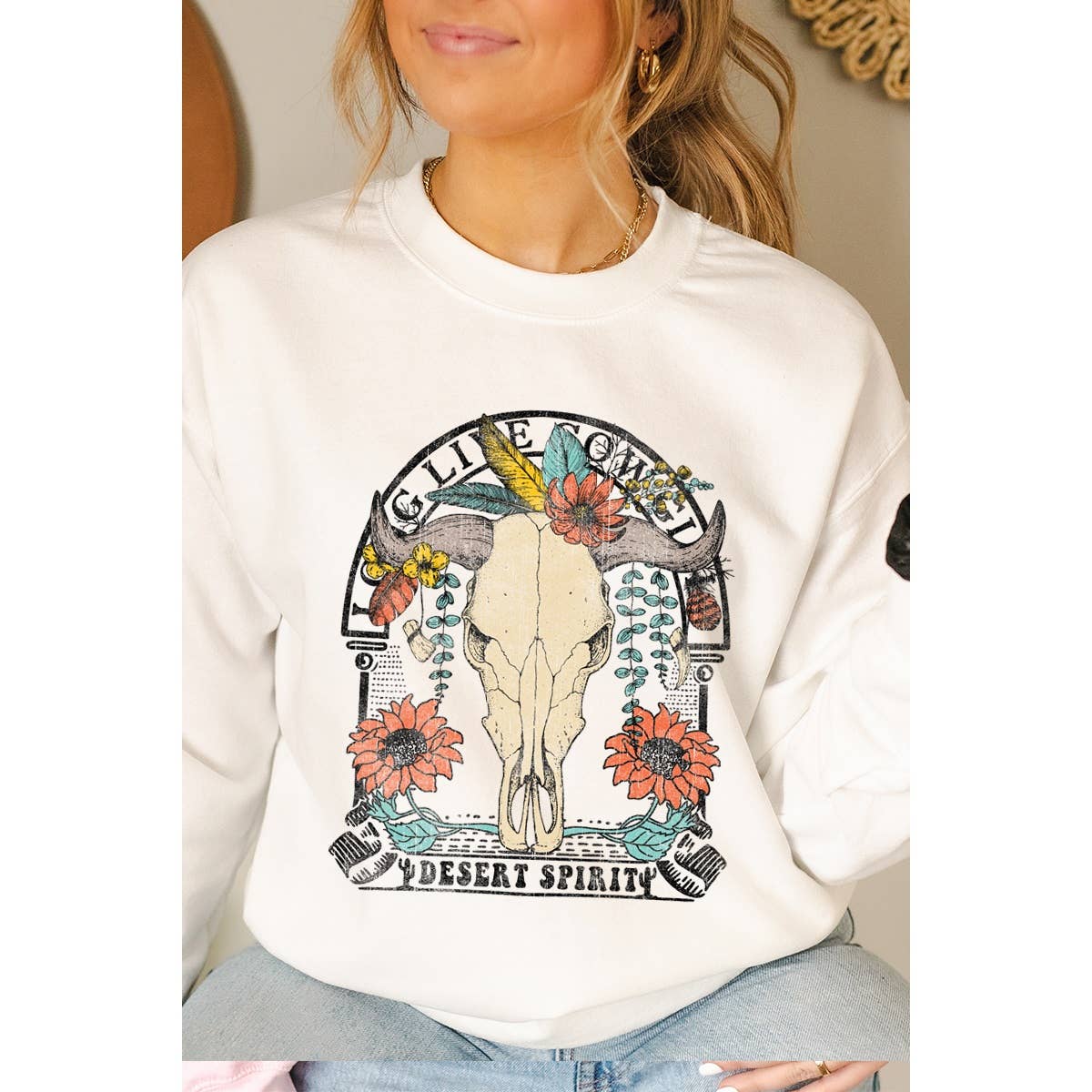 Long Live Cow Girl Vintage  Graphic  Oversized Tee