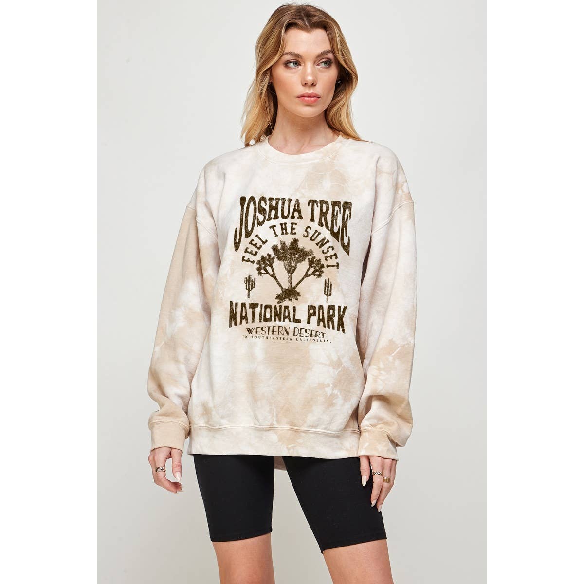 Joshua Tree Vintage Print Tie Dye Graphic Sweatshirts