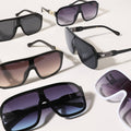 Connected Lense Solid Colored Frame Sunglasses