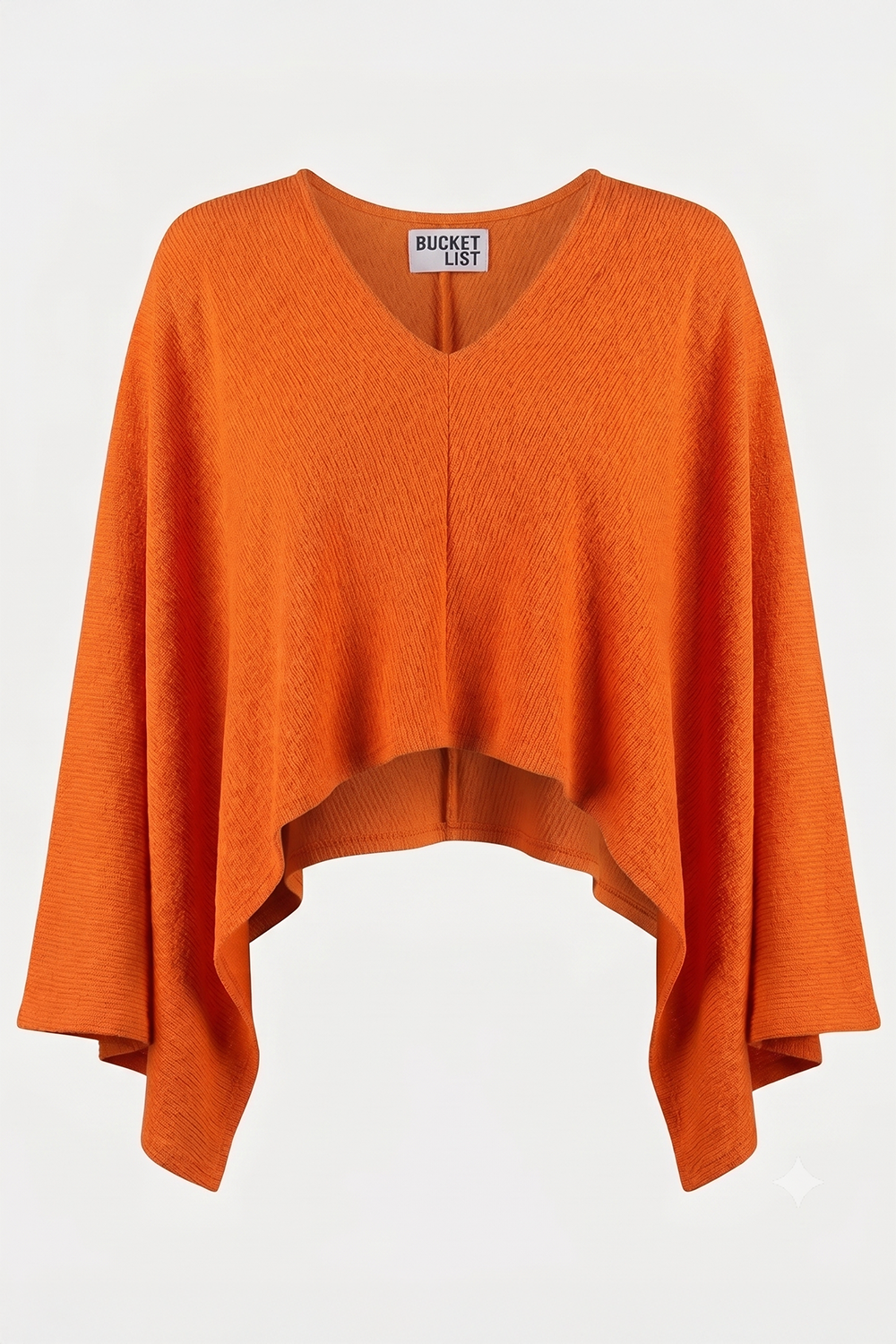 T3009 | Structured Crepe Asymmetrical Poncho Top Unisex