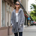 Solid Hooded Oversized Jacket