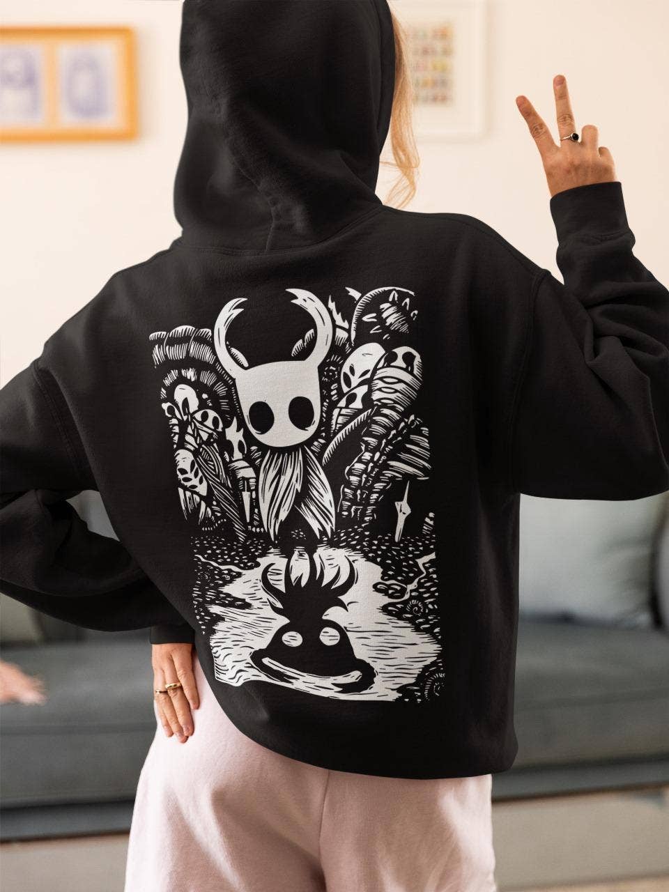 Unisex Hollow Knight Gaming T-Shirt Hooded Pullover
