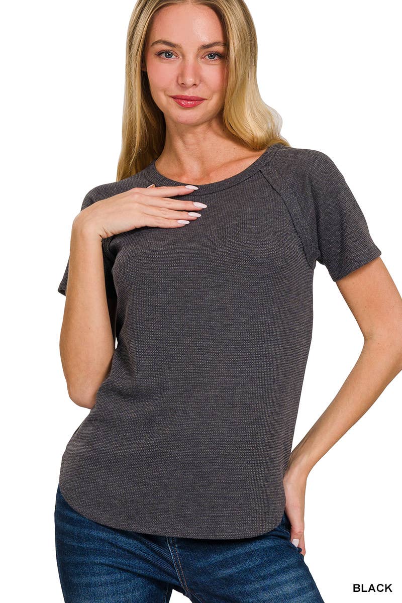 .0810 Baby Waffle Raglan Sleeve Top SI-25967