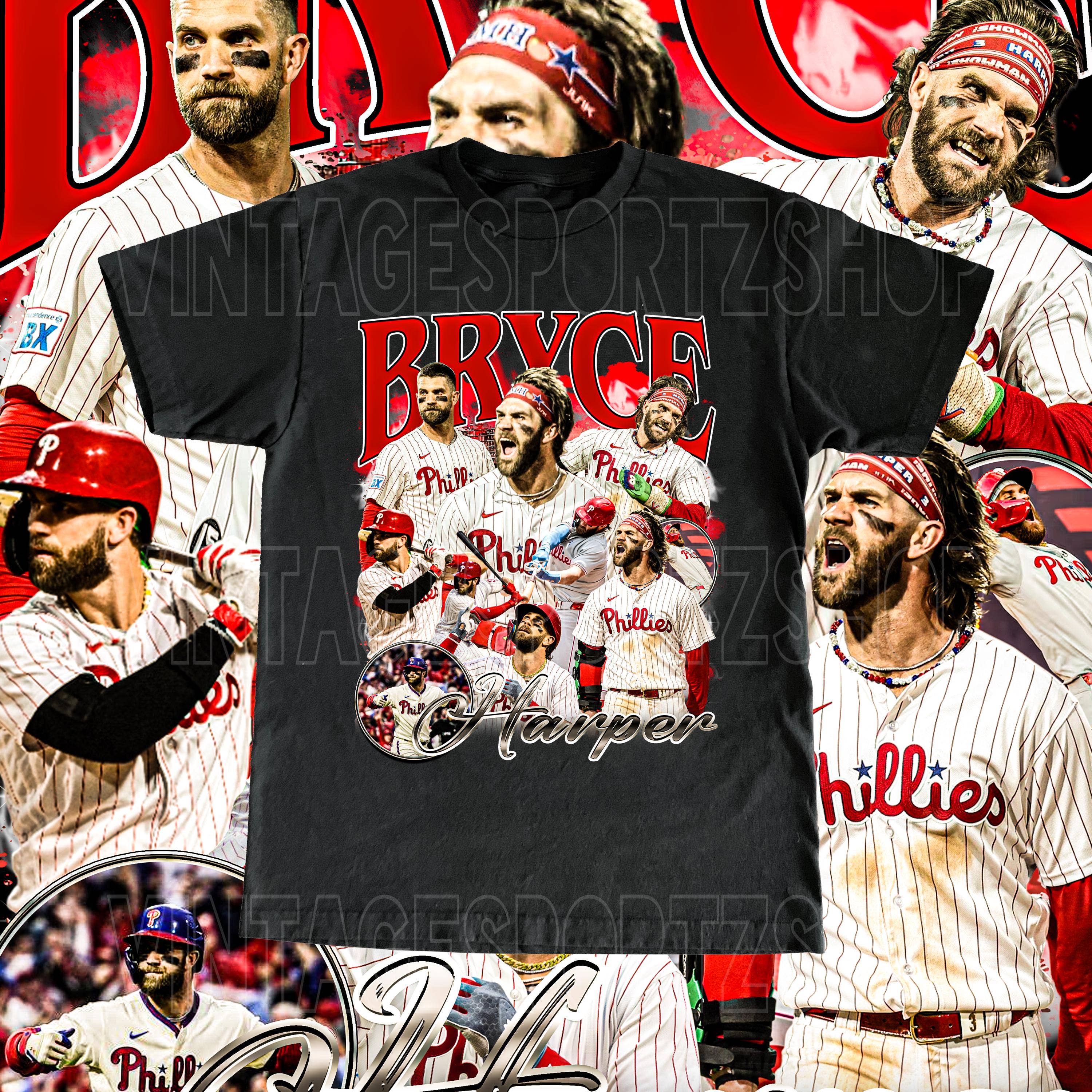 Bryce Harper Vintage Tee - Baseball Gift For Fans