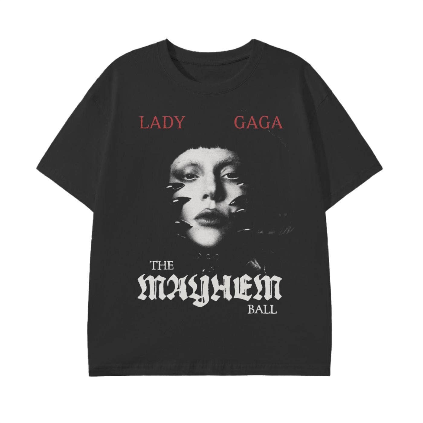 Lady Gaga Mayhem Ball Tour T-Shirt 180 Gsm