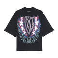 Cult's Oversized Short Sleeve Crew Neck Tee "Living the Dream" in Black Unisex