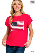 1223 Plus American Flag Tee SI-29258