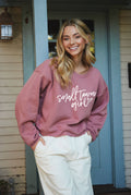 Small Town Girl Mid Cropped Graphic Sweatshirt