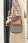 .1205 Checkered Crossbody Camera Bag SI-28378