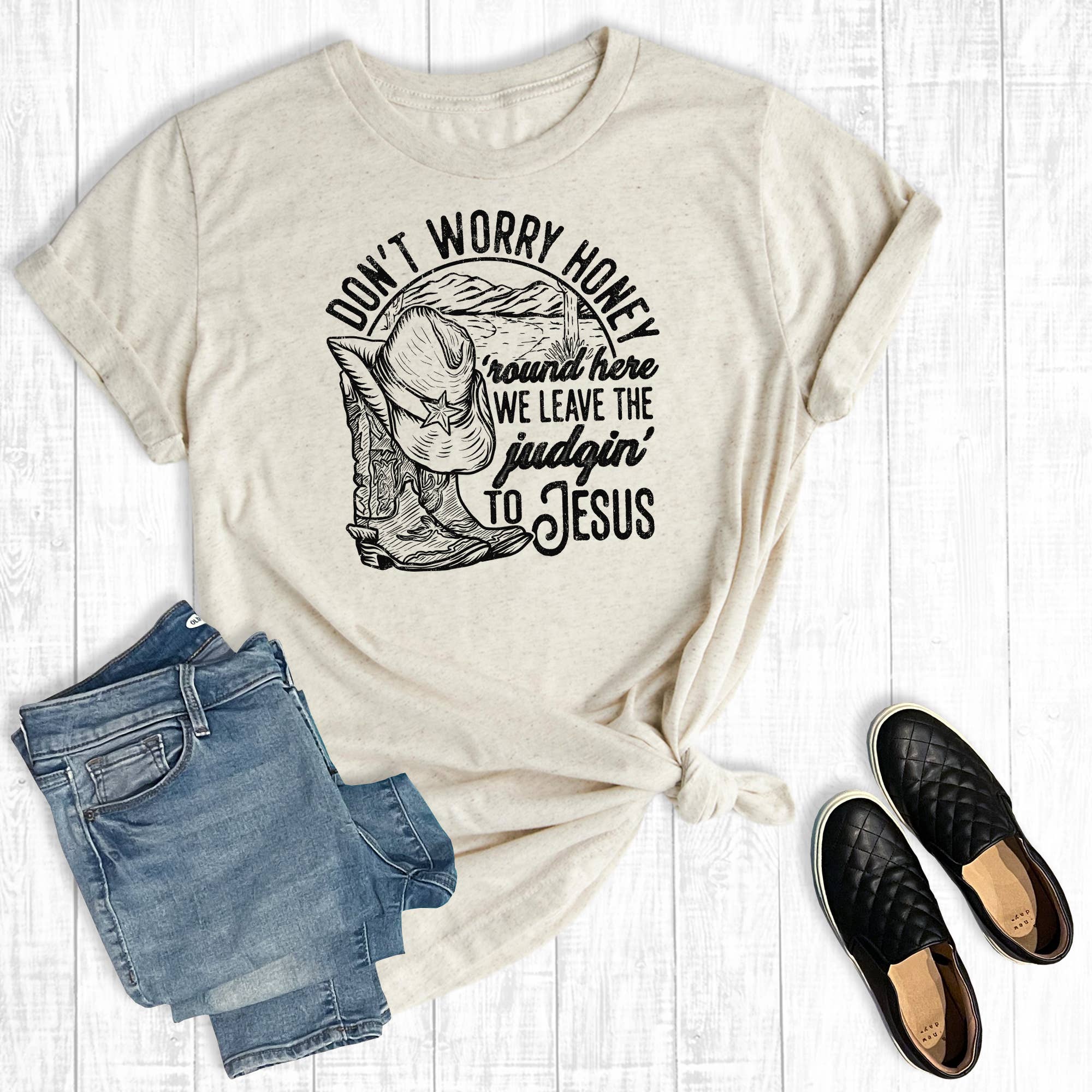 Western Faith Judging To Jesus Graphic Tee