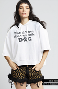 303630 - 430 Dog Mom Short Slv One Size Cropped Hoodie
