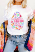 Coquette Bow Easter Egg Printed T Shirt (S-3XL)