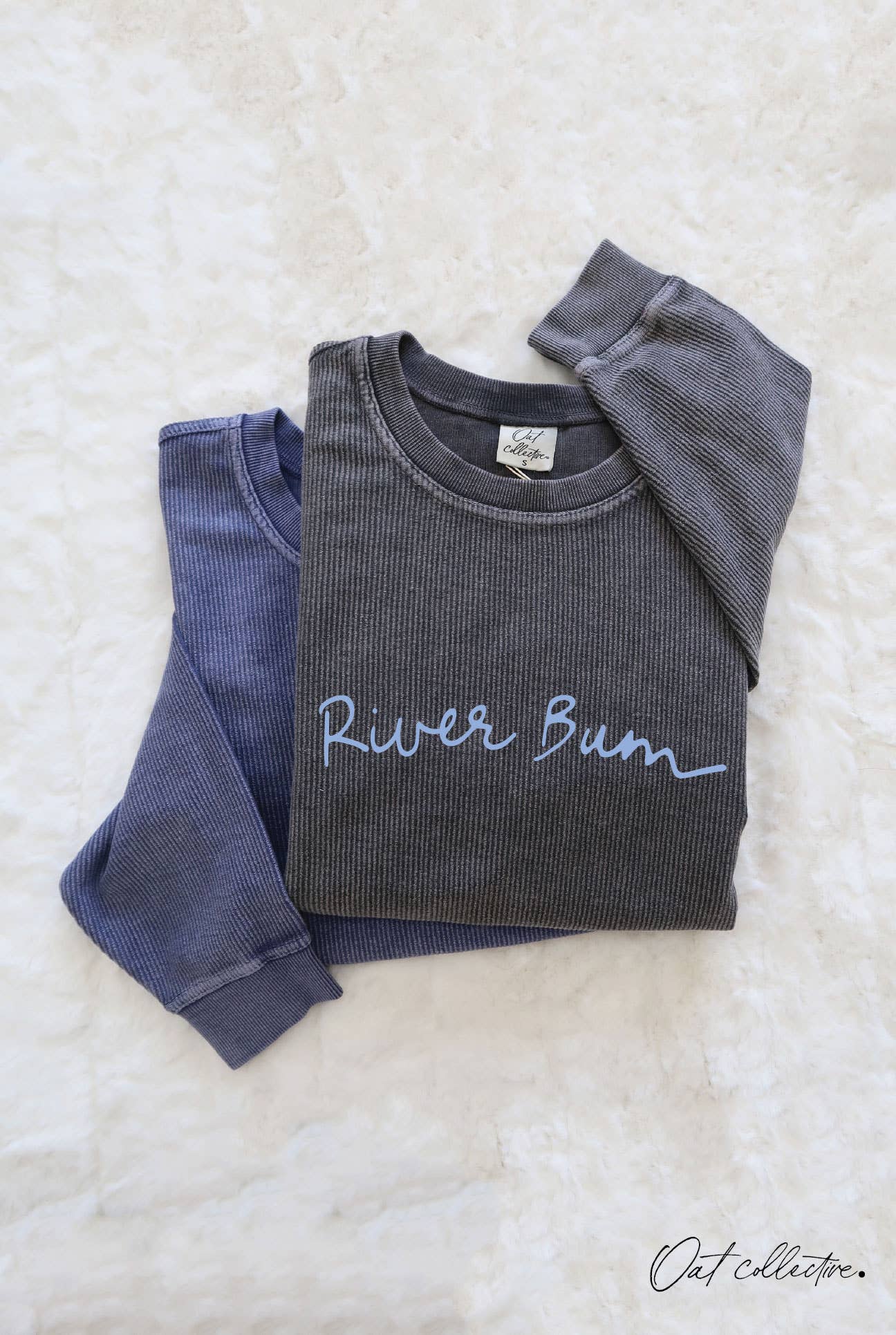 River Bum Cropped Thermal Vintage Pullover