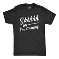 Mens Shhhh Im Gaming T Shirt Funny Video Gamer Quiet Tee For Guys
