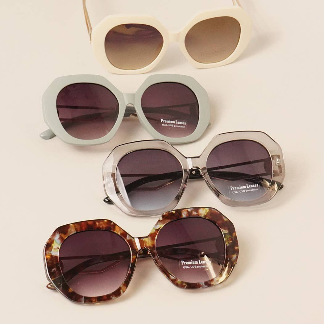Large Unique Angular Boutique Fashion Sunglasses
