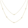 Cubic Zirconia Layered Gold Dipped Necklace