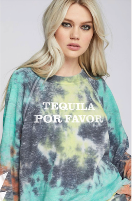 302824 - 730 Tequila Por Favor Fall Tie Dye Ls Sweatshirt