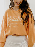 Tennessee Vols Established Bow Orange Corded Crew Sweatshirt