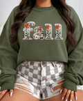 Fall Floral Faux Embroidered  Tees and Sweatshirts
