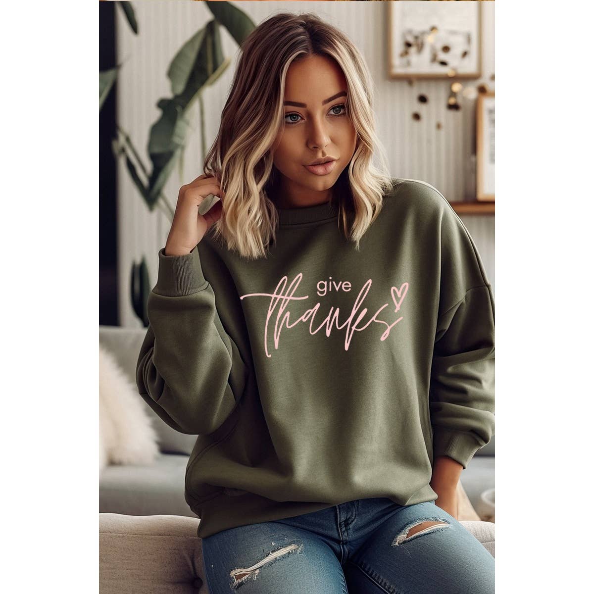 Give Thanks Vintage Graphic Sweatshirts