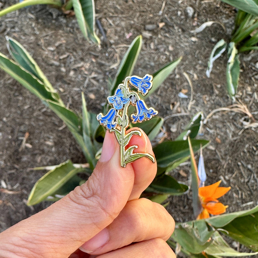 Bluebell Flower Enamel Pin Delicate Floral Lapel Pin Unisex