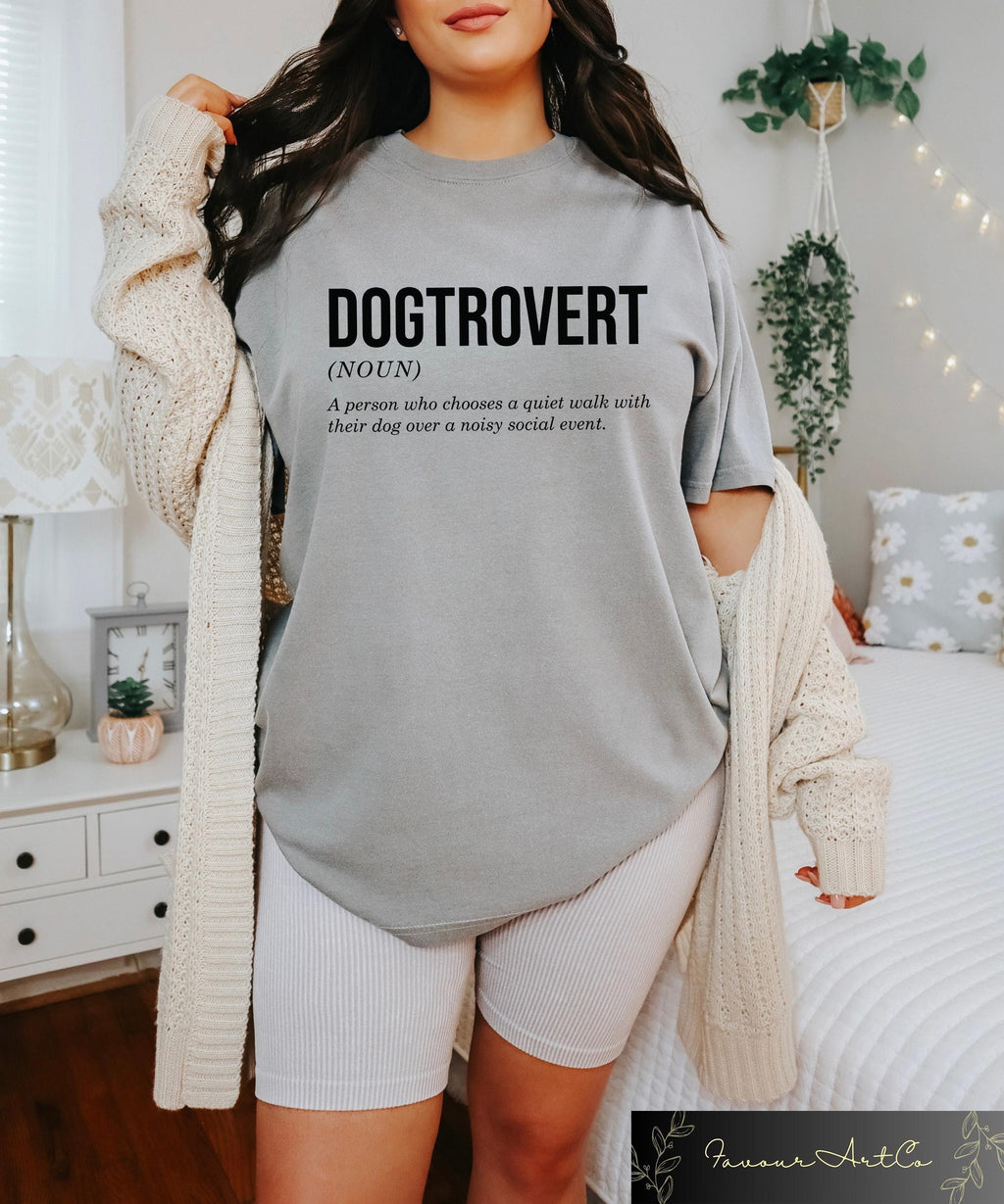 Dogtrovert Dog Person Quite Walk Dog Sweater Dog Meaning Dog Noun Tee Anti Social Dog Moms