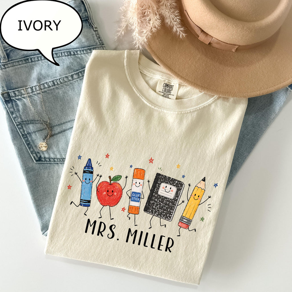 Comfort Colors Custom Teacher Name Back School Personalized Teacher