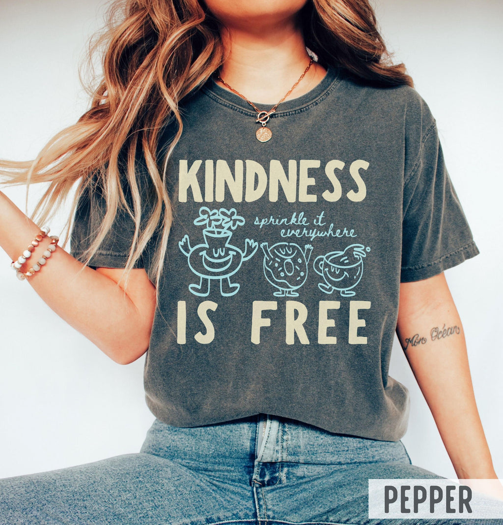 Comfort Colors Kindness Free Sprinkled Doughnut Empathy Tee