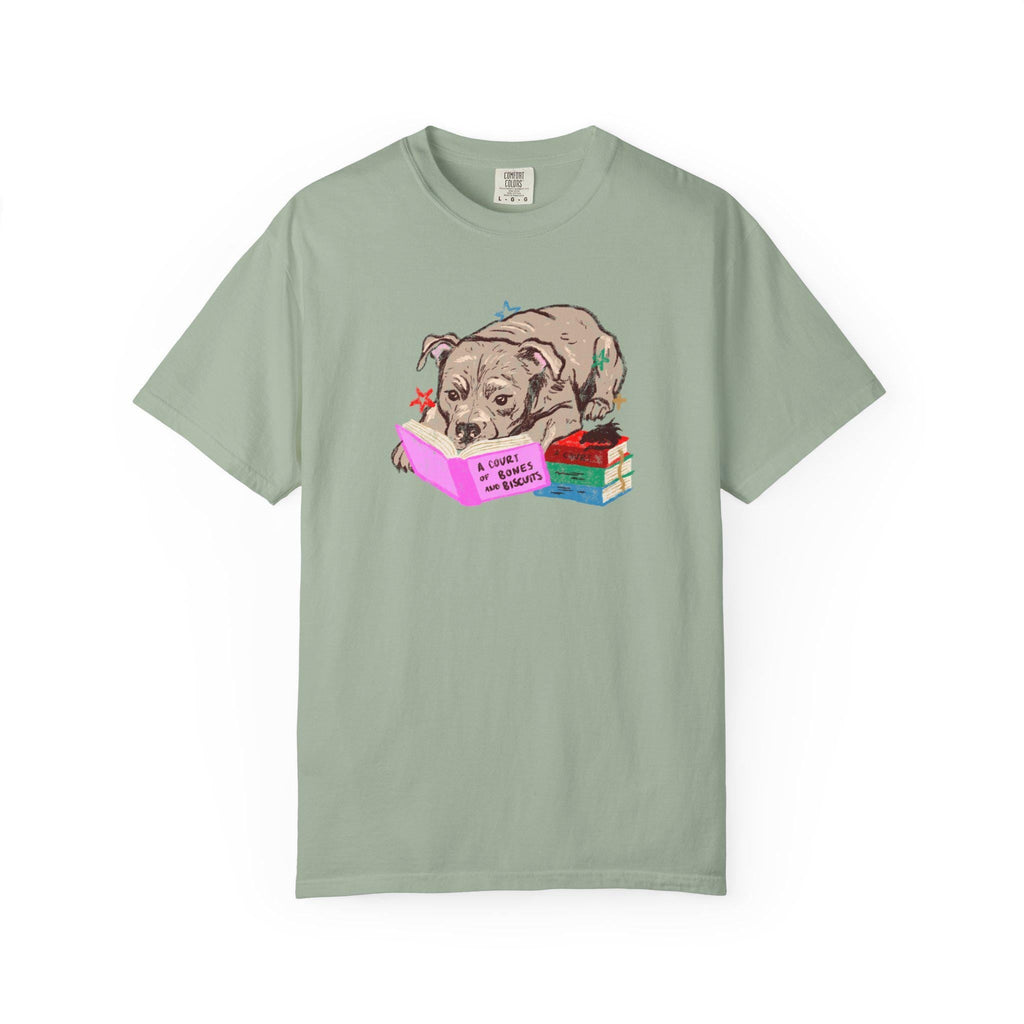 Staffordshire Bull Terrier Book Lover Staffy Reading Fantasy Reader Booktok Dog Tee Dog Mum Comfort Color