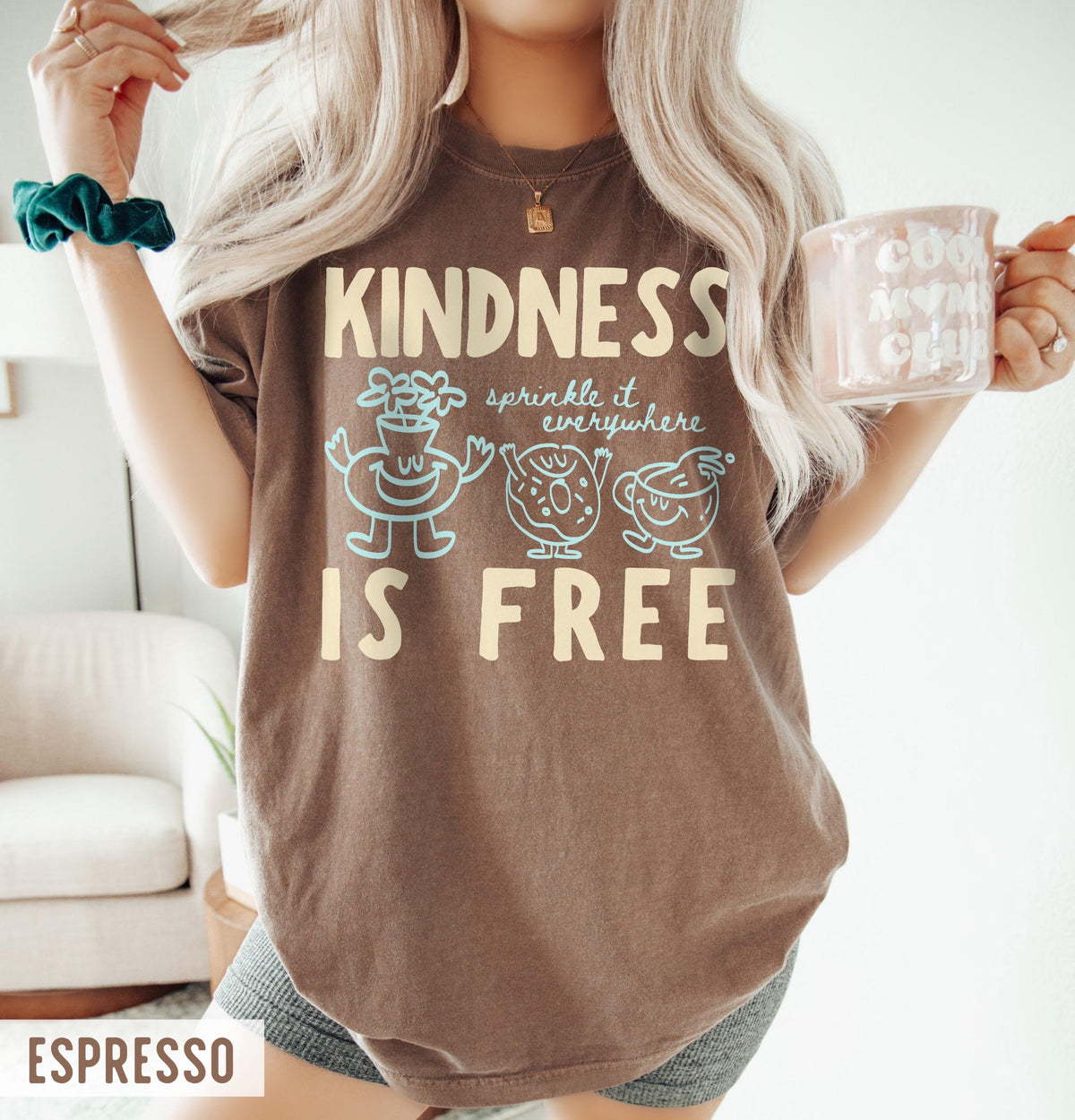 Comfort Colors Kindness Free Sprinkled Doughnut Empathy Tee