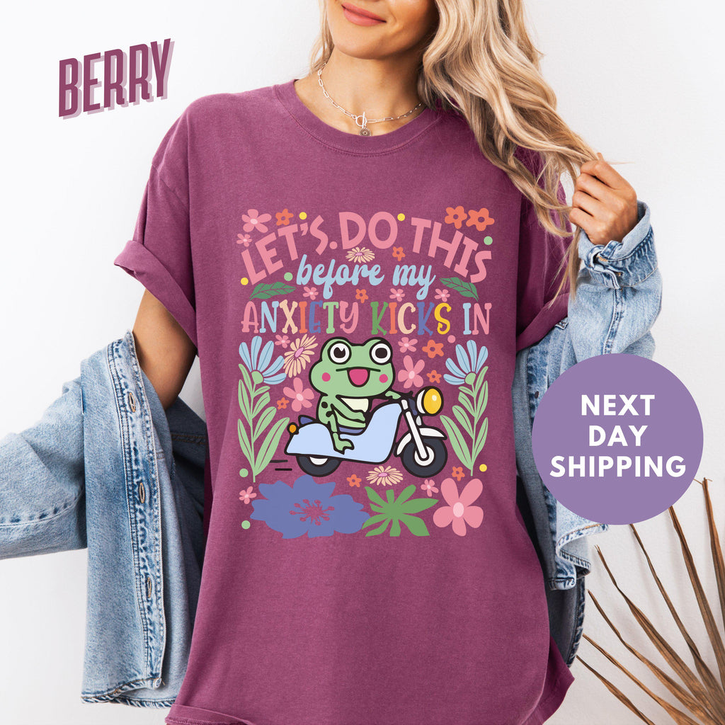 Comfort Colors Let'S Before Anxiety Kicks Anxiety Awareness Retro Mental Health Sarcasm Anxiety
