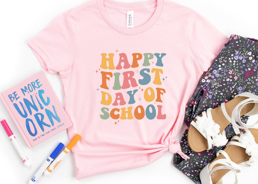Happy First Day School Teacher Kindergarten Teacher Back School