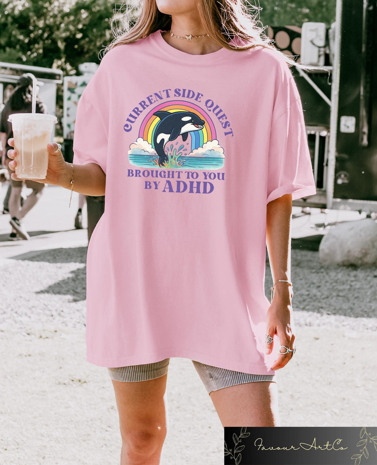 Side Quest Brought Adhd Frog Tee Awareness Adhd Frog Gamer Adhd Mental Health
