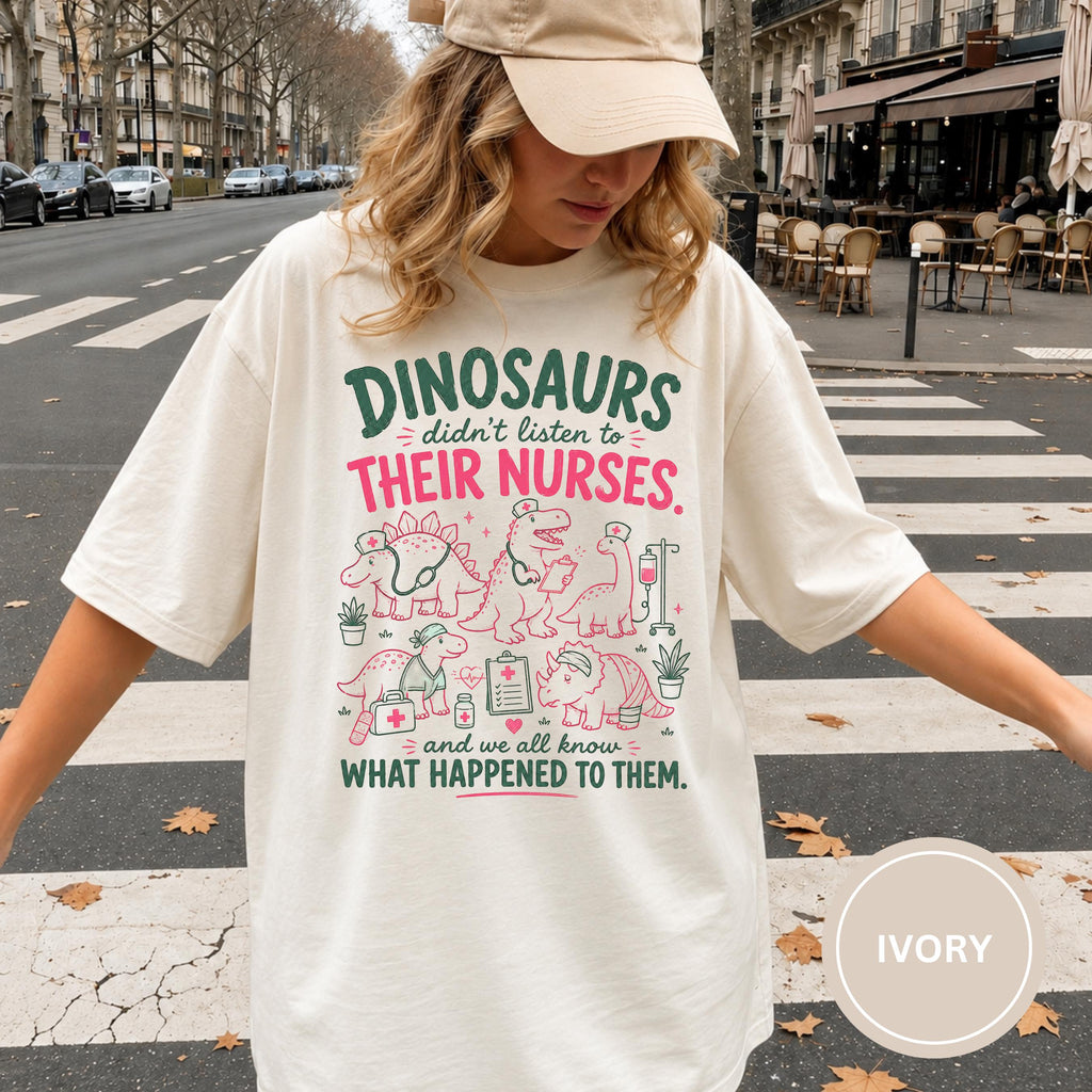 Nurse Rn Pediatric Nurse Tee Nicu Nurse Nurse Week Registered Nurse Comfort Colors Dinosaur Cna