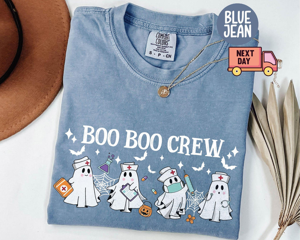 Comfort Colors Halloween Nurse Boo Boo Crew Nurse Spooky Season Spooky Nurse Nurse Halloween