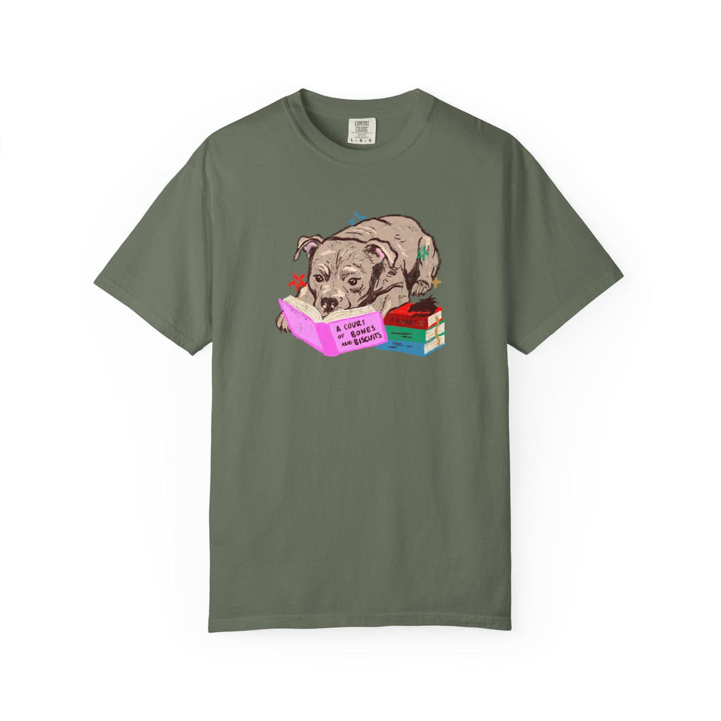 Staffordshire Bull Terrier Book Lover Staffy Reading Fantasy Reader Booktok Dog Tee Dog Mum Comfort Color